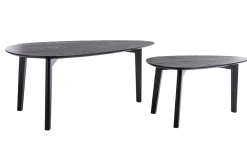 Tables basses gigognes bois noir (lot de 2) ARTIK