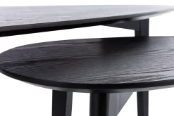 Tables basses gigognes bois noir (lot de 2) ARTIK