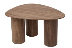 Tables basses gigognes design en bois foncé (lot de 2) FOLEEN