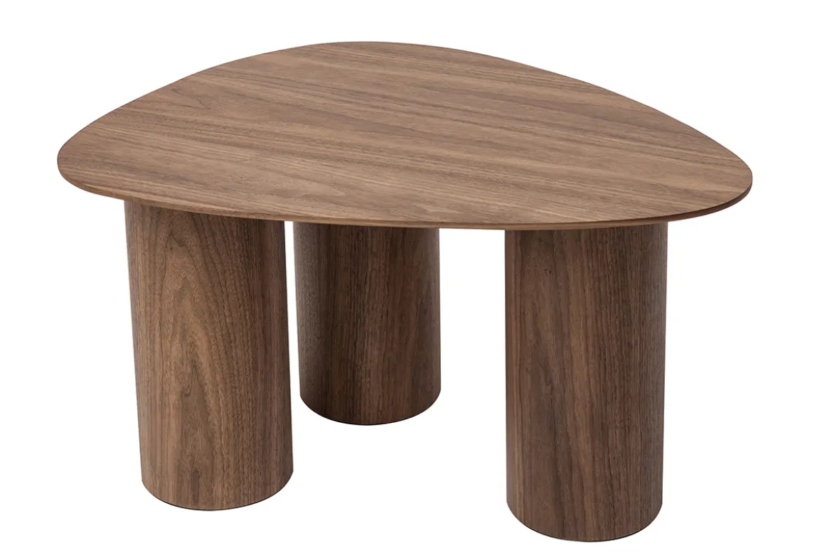 Tables basses gigognes design en bois foncé (lot de 2) FOLEEN