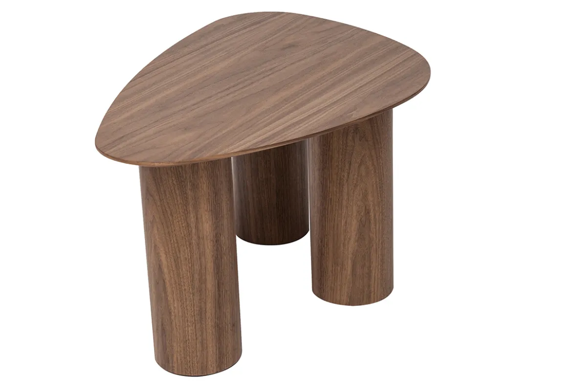Tables basses gigognes design en bois foncé (lot de 2) FOLEEN