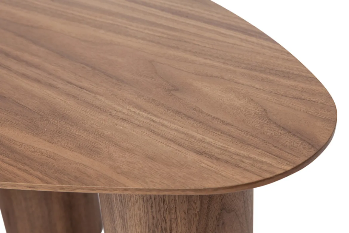 Tables basses gigognes design en bois foncé (lot de 2) FOLEEN