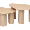 Tables basses gigognes design en bois clair (lot de 2) FOLEEN