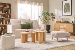 Tables basses gigognes design en bois clair (lot de 2) FOLEEN