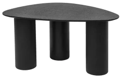 Tables basses gigognes design en bois noir (lot de 2) FOLEEN