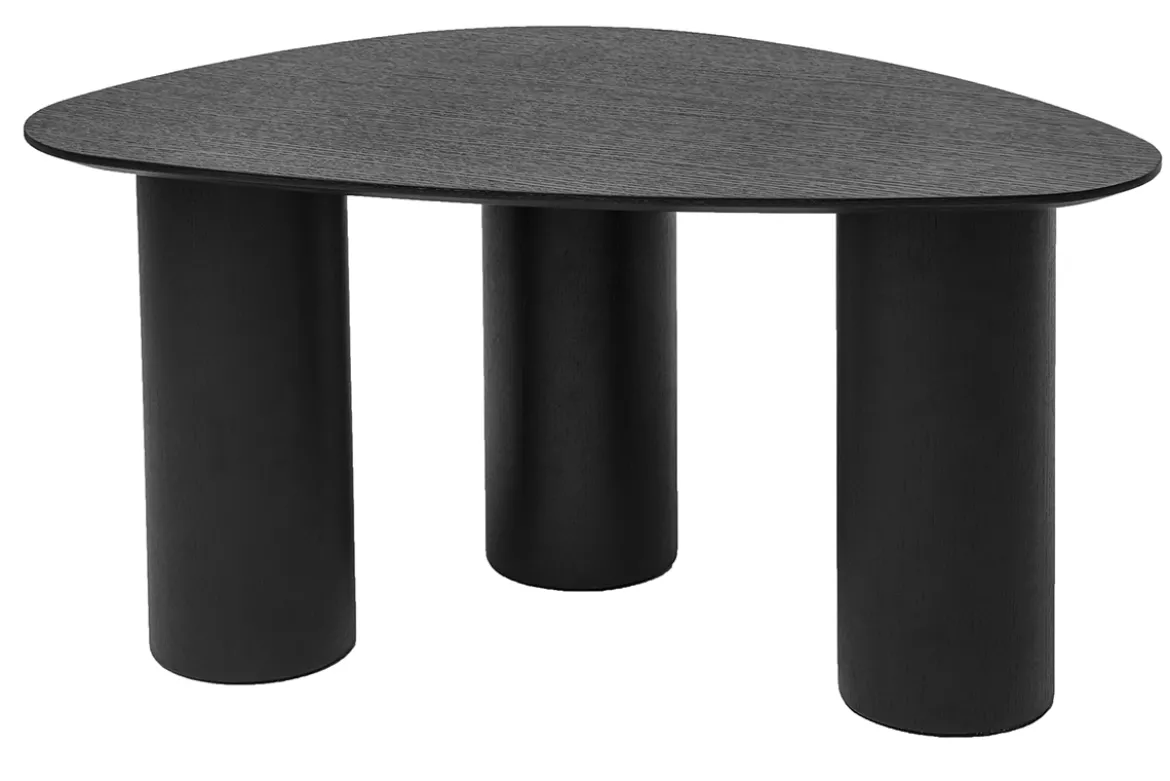 Tables basses gigognes design en bois noir (lot de 2) FOLEEN
