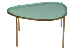 Tables basses gigognes laquées vert-cyan et vert (lot de 3) ZURIA