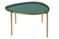 Tables basses gigognes laquées vert-cyan et vert (lot de 3) ZURIA