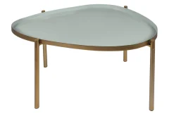 Tables basses gigognes laquées vert-cyan et vert (lot de 3) ZURIA