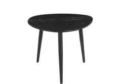 Tables basses gigognes ovales en marbre noir et métal (lot de 2) PLATZ