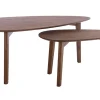 Tables basses gigognes scandinaves bois foncé noyer (lot de 2) ARTIK