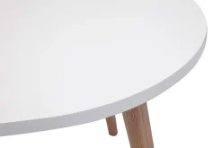 Tables basses gigognes scandinaves blanc et bois clair chêne massif (lot de 2) ARTIK