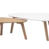 Tables basses gigognes scandinaves bois clair chêne et blanc (lot de 2) ARTIK