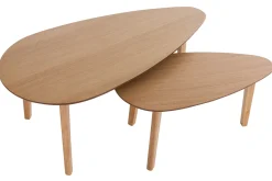 Tables basses gigognes scandinaves bois clair chêne (lot de 2) ARTIK