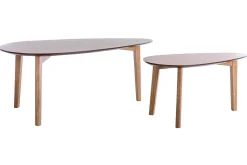 Tables basses gigognes scandinaves bois clair chêne (lot de 2) ARTIK