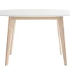 Table scandinave ovale blanche et bois clair L150 cm LEENA