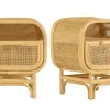 Tables de chevet avec tiroir en rotin (lot de 2) LUWAK