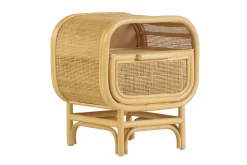 Tables de chevet avec tiroir en rotin (lot de 2) LUWAK