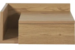 Tables de chevet murales finition bois clair chêne avec tiroir (lot de 2) NASTY