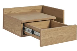 Tables de chevet murales finition bois clair chêne avec tiroir (lot de 2) NASTY