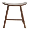 Tabouret bas bois foncé H46.5 DEMORY