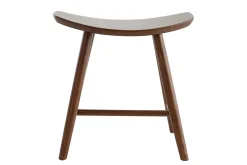 Tabouret bas bois foncé H46.5 DEMORY