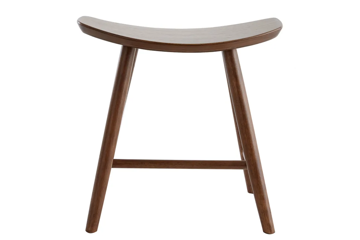 Tabouret bas bois foncé H46.5 DEMORY