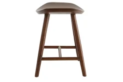 Tabouret bas bois foncé H46.5 DEMORY