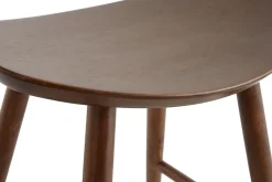 Tabouret bas bois foncé H46.5 DEMORY