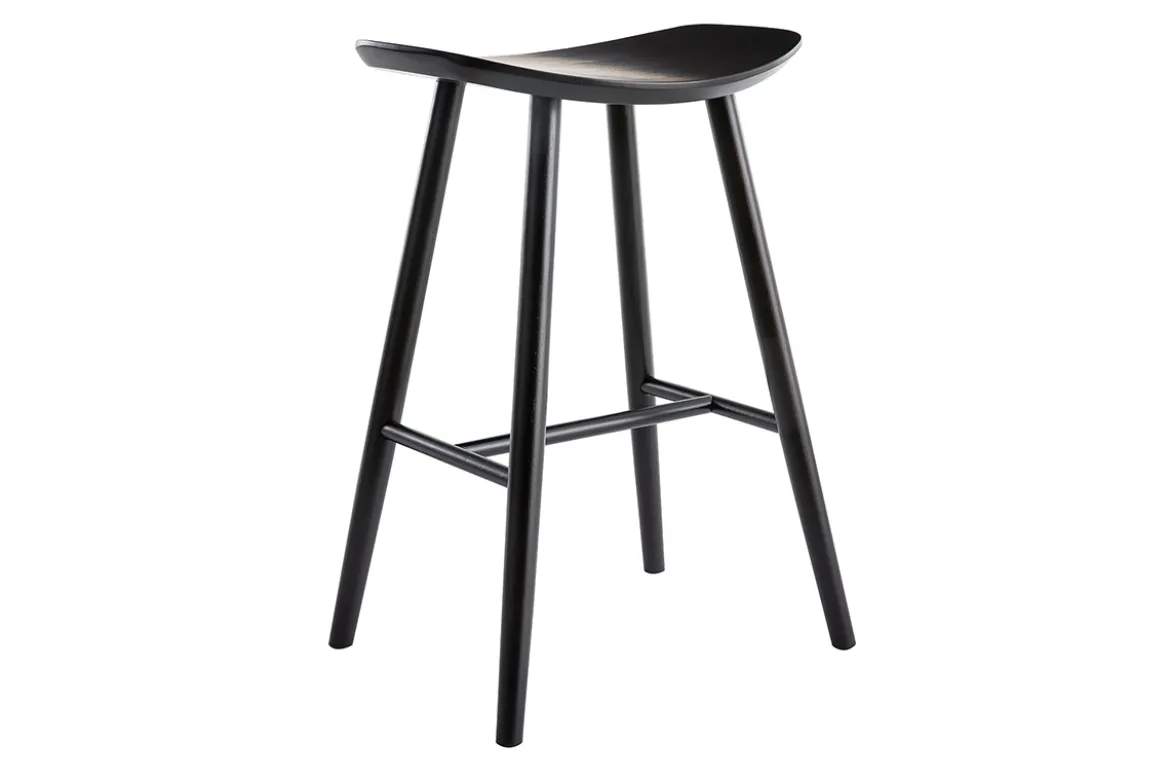 Tabouret de bar bois noir H65 cm DEMORY