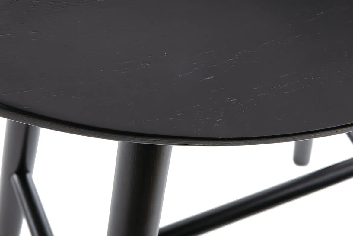 Tabouret de bar bois noir H65 cm DEMORY