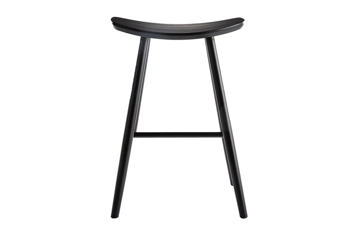 Tabouret de bar bois noir H65 cm DEMORY