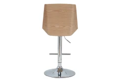 Tabouret de bar design blanc et bois clair MELKIOR