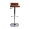 Tabouret de bar design en bois coloris noyer SURF V2