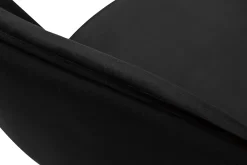 Tabouret de bar design en velours noir et métal H69 cm BELLEROSE