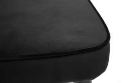 Tabouret de bar design en velours noir et métal H69 cm BELLEROSE