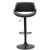 Tabouret de bar design noir réglable pivotant 360° CLASH
