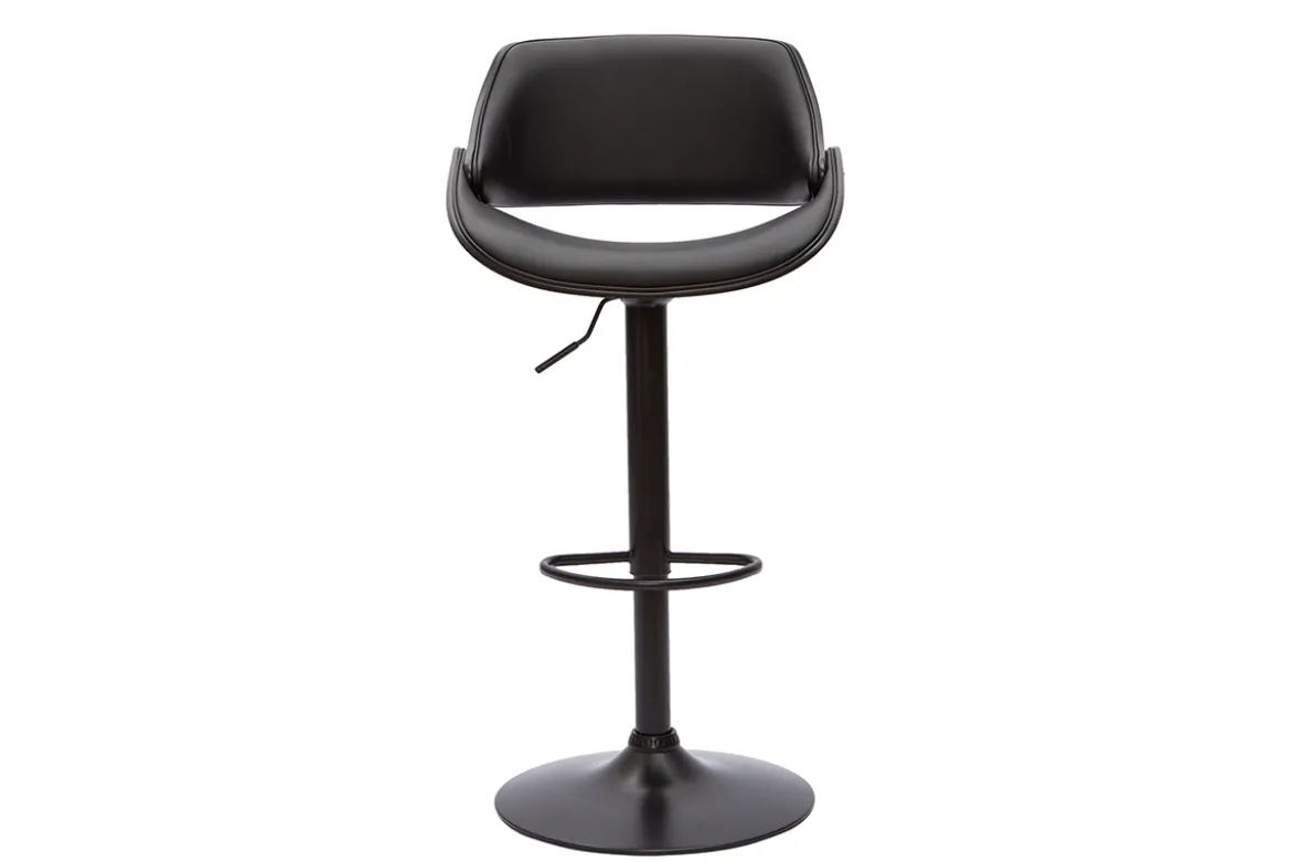 Tabouret de bar design noir réglable pivotant 360° CLASH