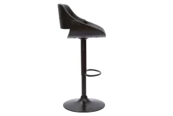Tabouret de bar design noir réglable pivotant 360° CLASH
