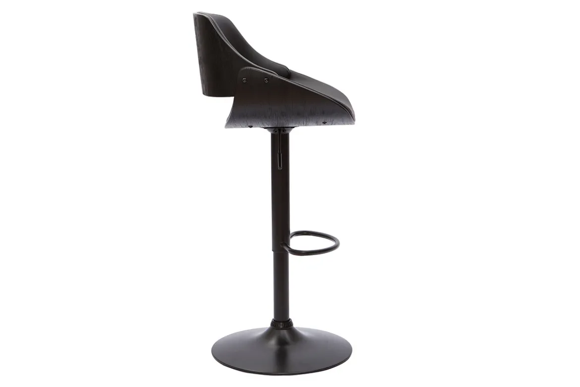 Tabouret de bar design noir réglable pivotant 360° CLASH