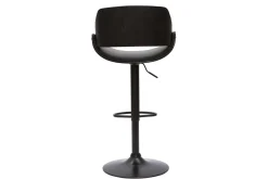 Tabouret de bar design noir réglable pivotant 360° CLASH