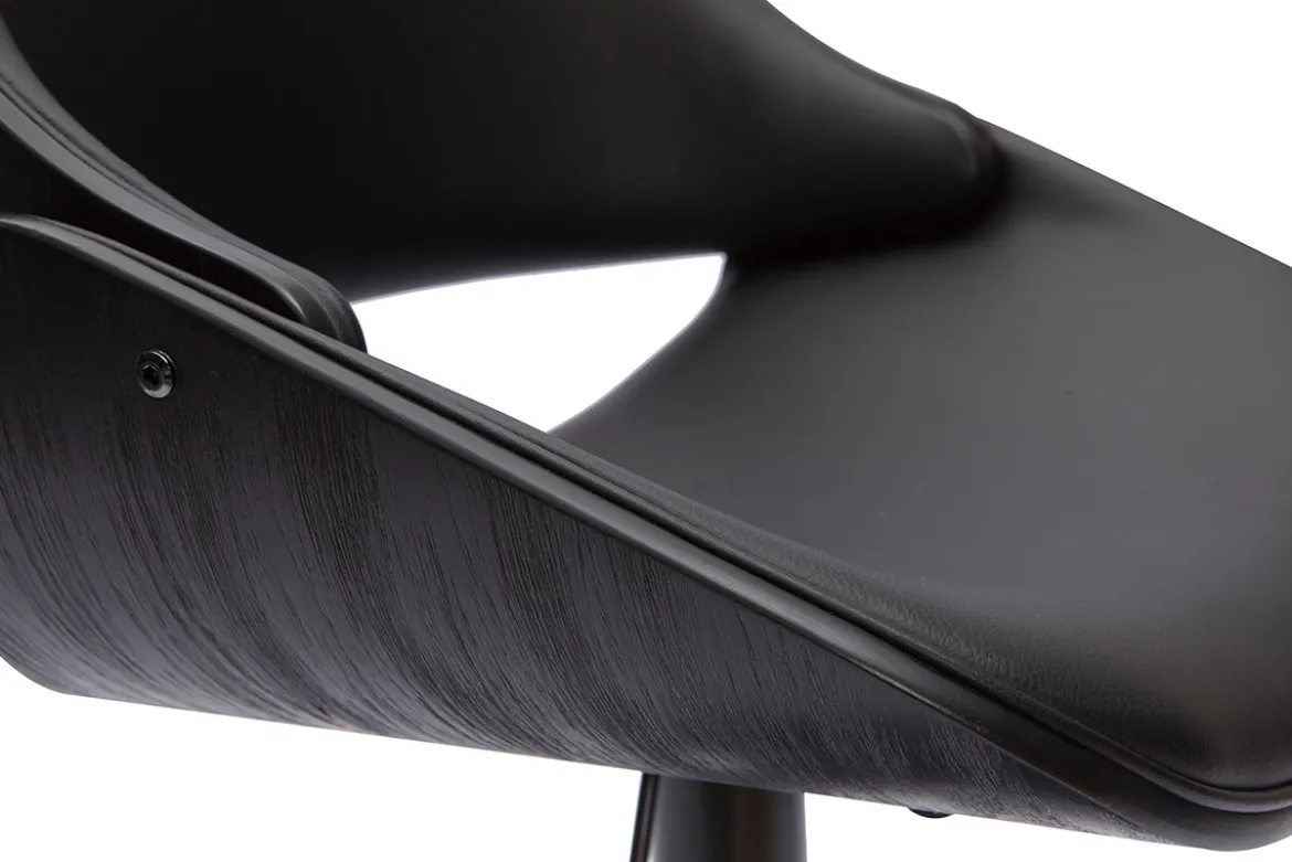 Tabouret de bar design noir réglable pivotant 360° CLASH