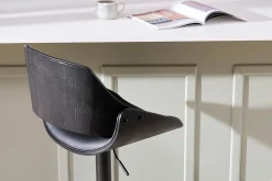 Tabouret de bar design noir réglable pivotant 360° CLASH
