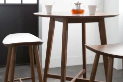 Tabouret de bar design noyer H72 cm DEMORY