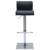 Tabouret de bar design réglable noir et inox brossé SHEINA