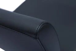 Tabouret de bar design réglable noir et inox brossé SHEINA