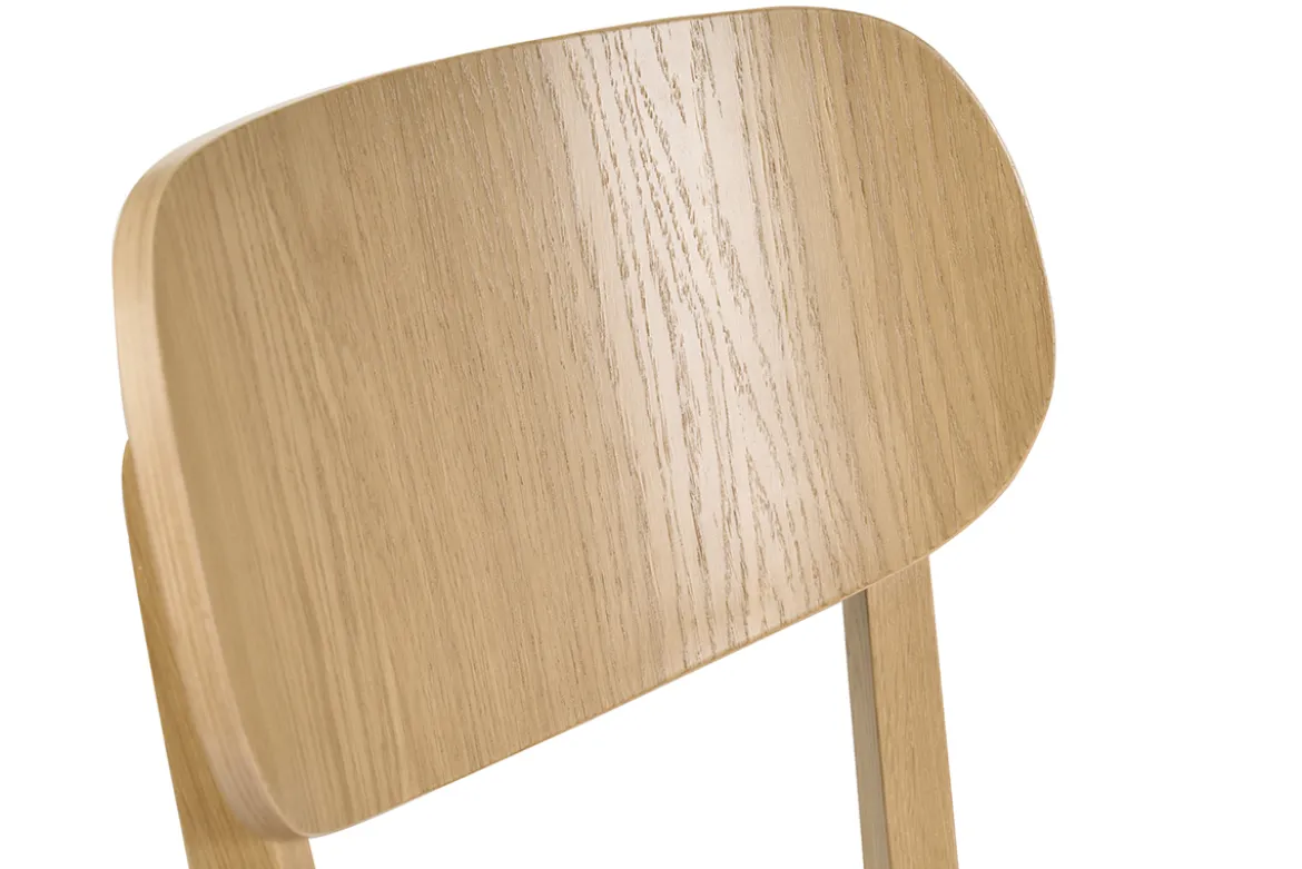 Tabouret de bar en bois clair chêne et tissu effet velours texturé vert kaki H65 cm LUCIA