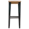 Tabouret de bar industriel acier et bois manguier massif H75 cm MADISON