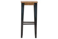 Tabouret de bar industriel acier et bois manguier massif H75 cm MADISON