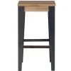 Tabouret de bar industriel métal et bois manguier massif H65 cm MADISON